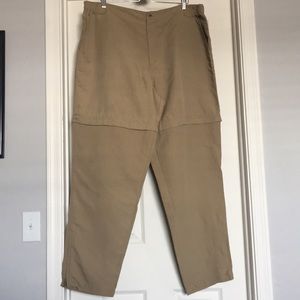 XXL khaki nylon hiking pants